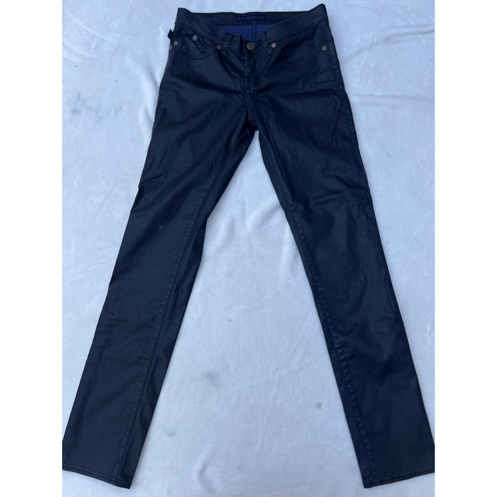 Rock‎ & Republic Tuxedo Stripe Berlin Skinny Jeans Stretch Denim Dark Womens 8 M